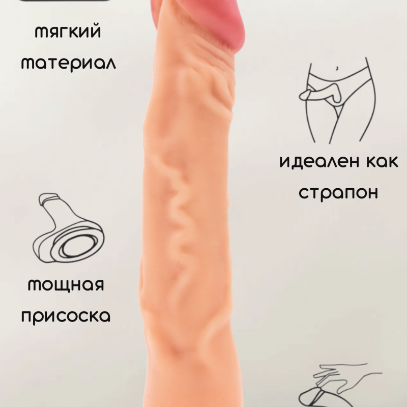 Фаллоимитатор на Присоске Nudes Confident 6008-01lola