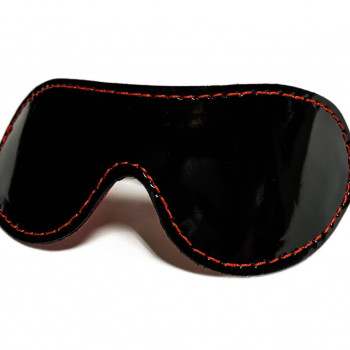 Маска из кожи черно-красная с узором 58011ars