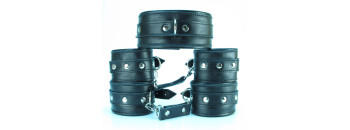 Набор аксессуаров из гладкой кожи 63008ars