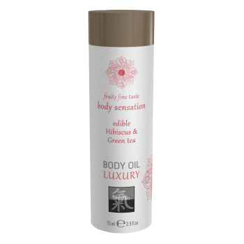 Съедобное масло для тела Shiatsu Гибискус & Зеленый Чай 75мл 67024