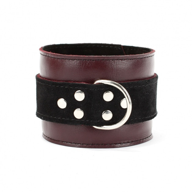 Наручники Lady's Arsenal Бордо из Кожи и Замши 67024ars