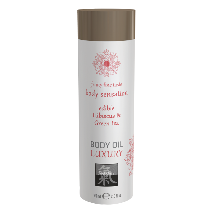 Съедобное масло для тела Shiatsu Гибискус & Зеленый Чай 75мл 67024
