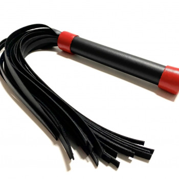 Плеть из эко-кожи чёрно-красная 50013ars