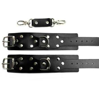 Наручники кожаные Sex Game черные 6001ars