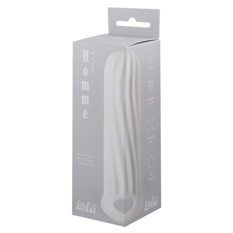 Фаллоудлинитель Homme Wide White для 11-15 см 7007-01lola