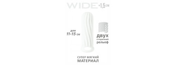 Фаллоудлинитель Homme Wide White для 11-15 см 7007-01lola