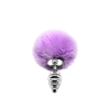Анальная пробка Metal Anal Fluffly Twist Plug S Purple 70390AL