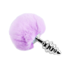 Анальная пробка Metal Anal Fluffly Twist Plug L Purple 70398AL