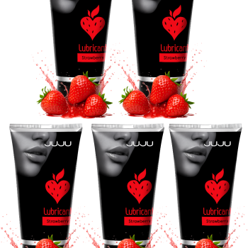 Сет съедобных лубрикантов JUJU Клубничка, 5х50ml 721JU