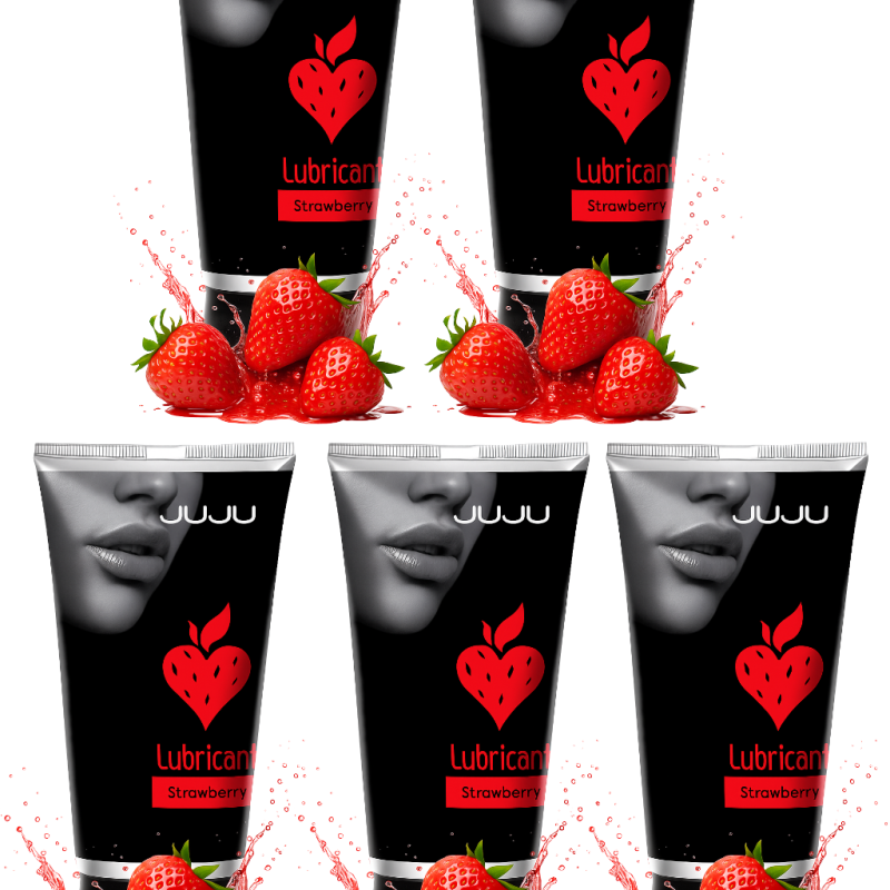 Сет съедобных лубрикантов JUJU Клубничка, 5х50ml 721JU