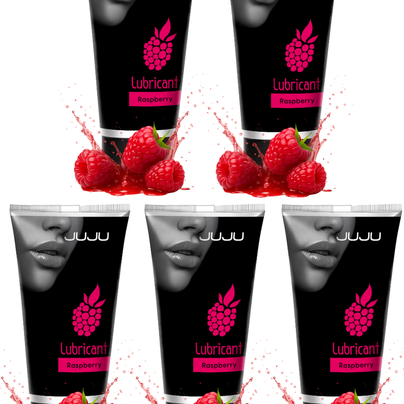 Сет съедобных лубрикантов JUJU Малина, 5х50ml 738JU