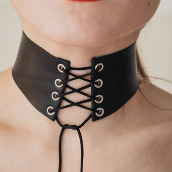 Чокер со шнуровкой впереди 55052ars