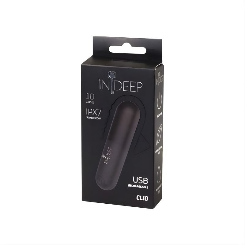 Перезаряжаемая вибропуля Indeep Clio Black 7705-03indeep