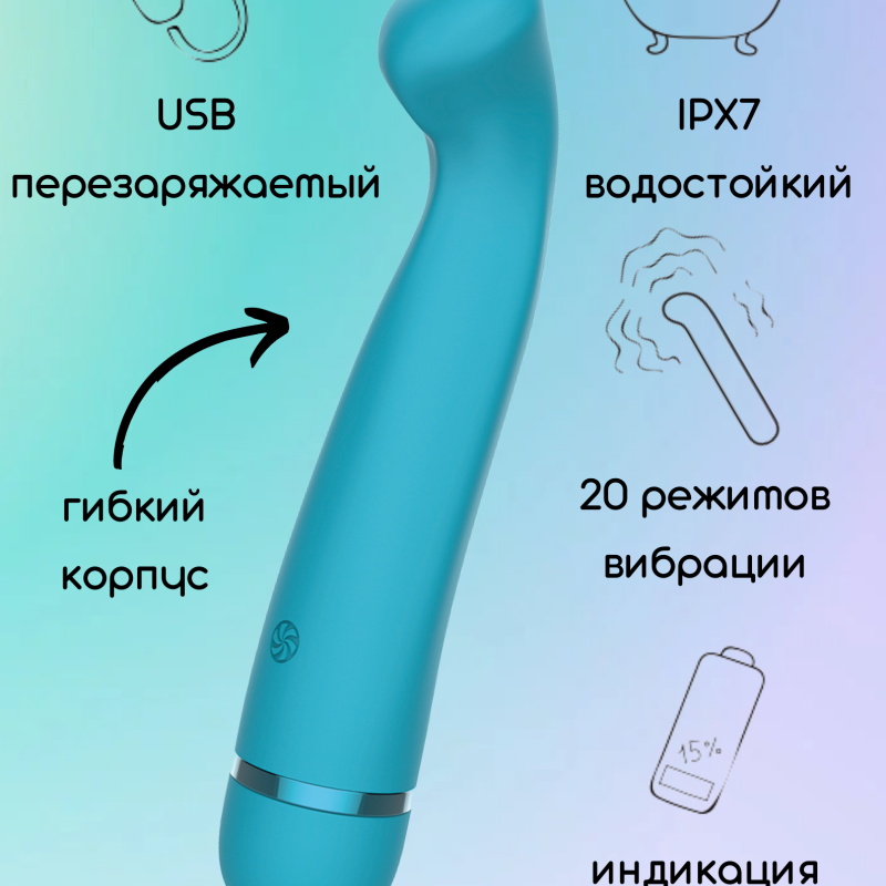 Перезаряжаемый вибратор Fantasy Raffi Blue 7910-03lola