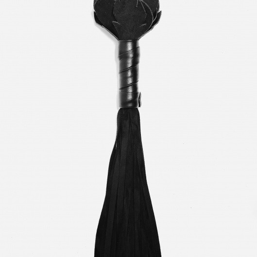 Плеть Чёрная Роза с Замшевыми Хвостами 40 см. 54072ars