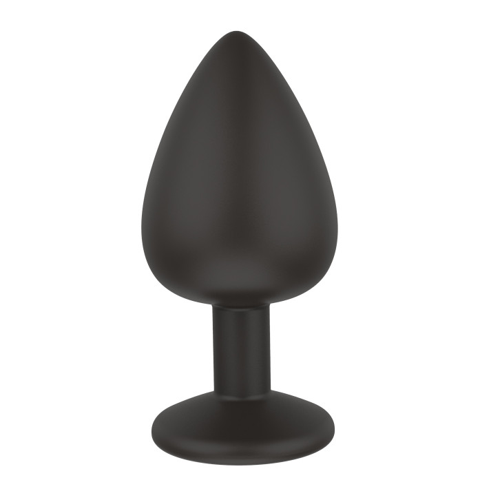 Черная силиконовая пробка с прозрачным кристаллом M 3307-02