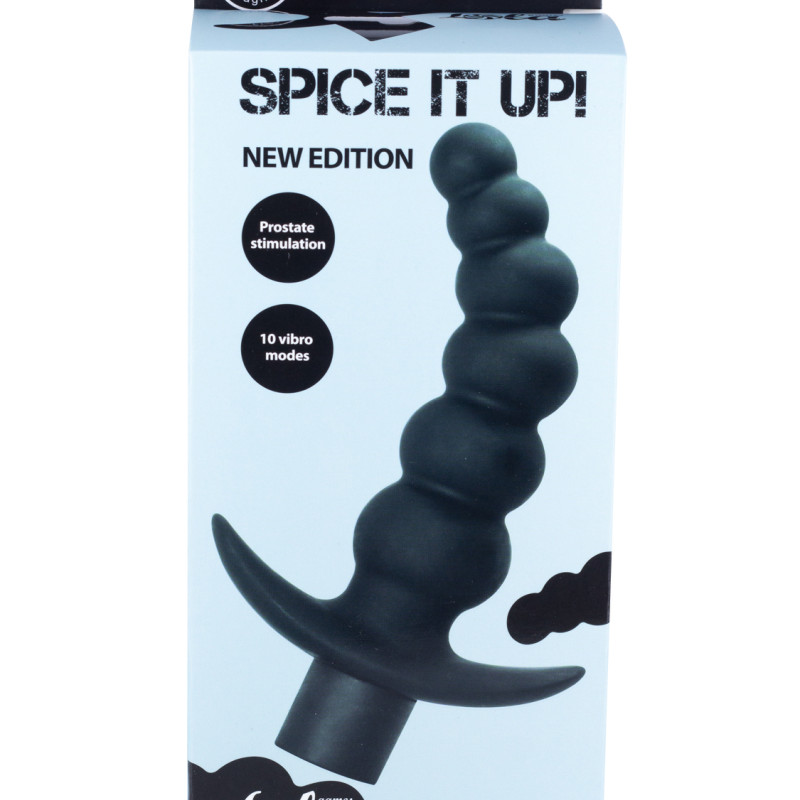 Анальная пробка с вибрацией Spice it up Ecstasy Black 8009-01Lola