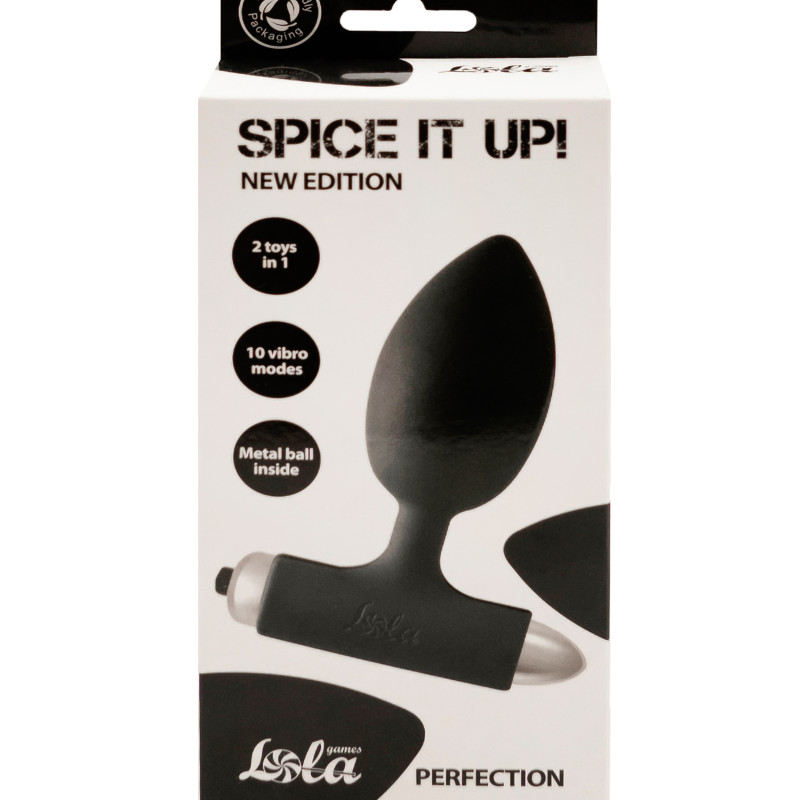 Анальная пробка с вибрацией Spice it up New Edition Perfection Black 8014-01lola