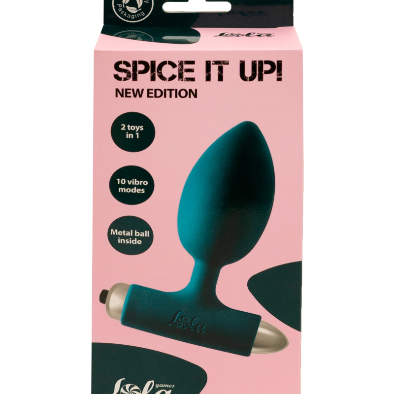 Анальная пробка с вибрацией Spice it up New Edition Perfection Dark green 8014-02lola