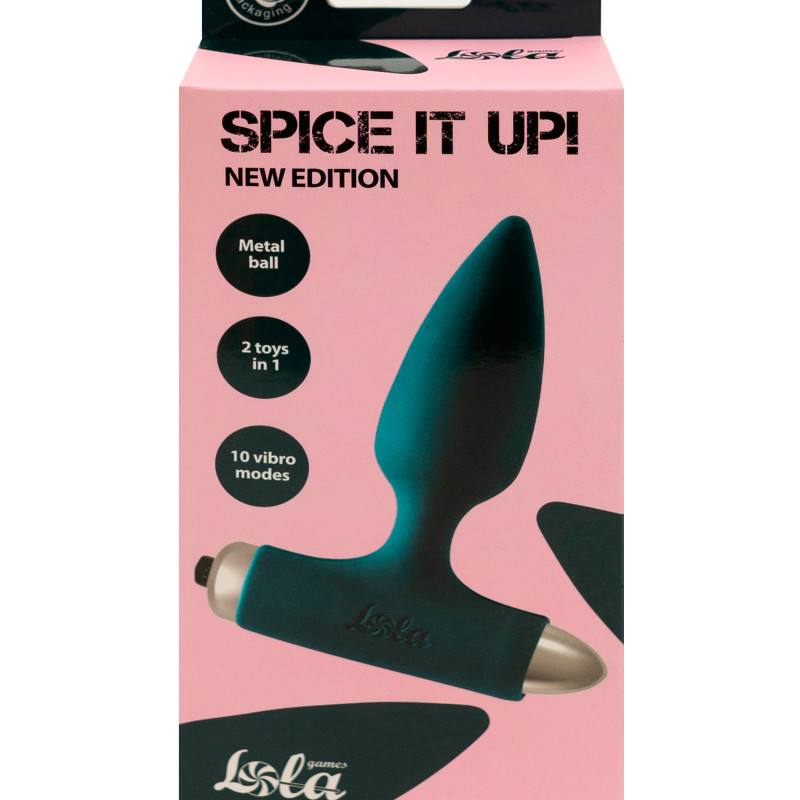 Анальная пробка с вибрацией Spice it up New Edition Glory Dark green 8015-02lola