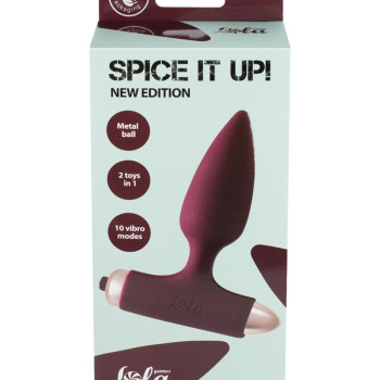 Анальная пробка с вибрацией Spice it up New Edition Glory Wine red 8015-03lola