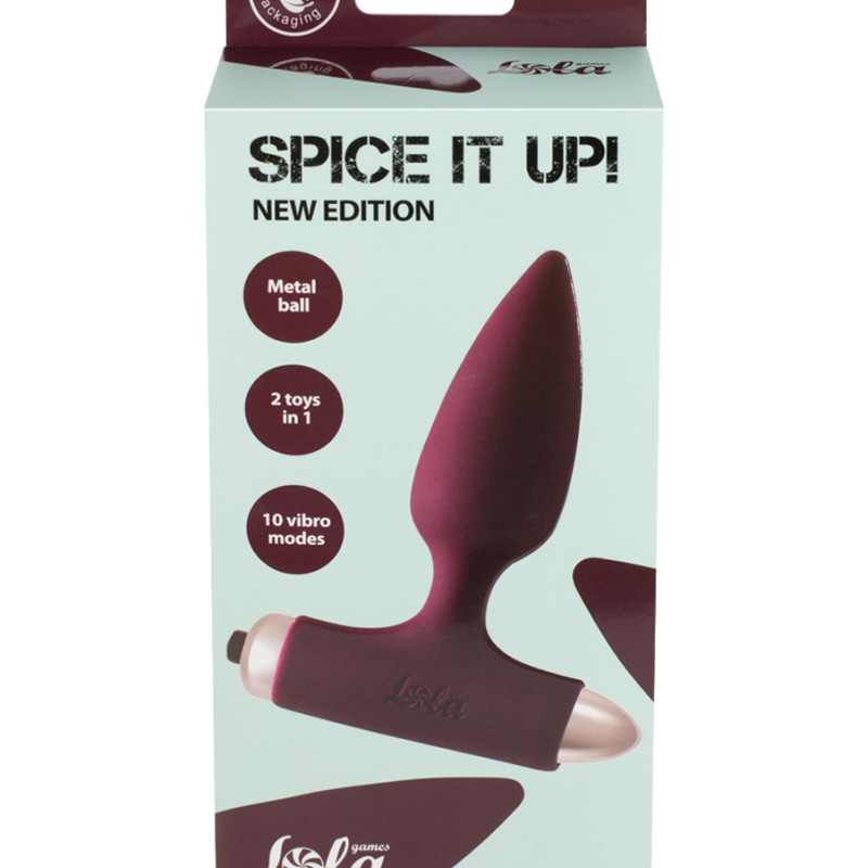 Анальная пробка с вибрацией Spice it up New Edition Glory Wine red 8015-03lola