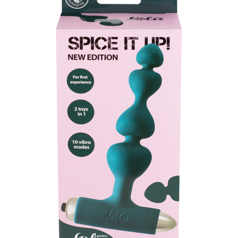 Анальная пробка с вибрацией Spice it up New Edition Excellence Dark green 8016-02lola