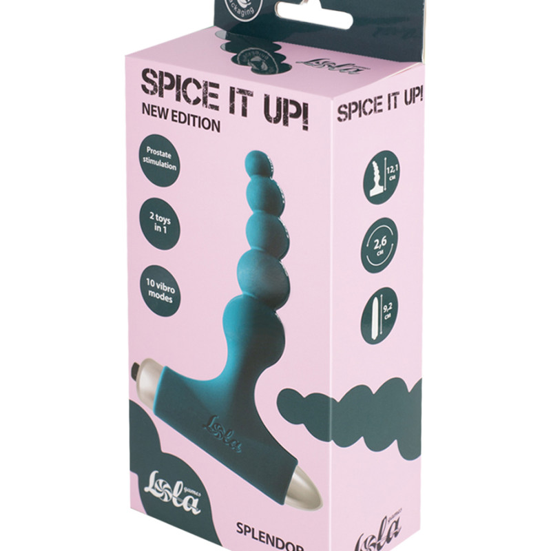 Анальная пробка с вибрацией Spice it up New Edition Splendor Dark green 8017-02lola