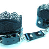Изысканные наручники с кружевом Black BDSM Light  810005ars
