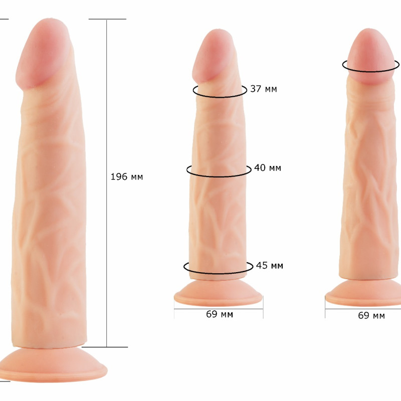 Фаллоимитатор на присоске Кибер-кожа 818500ru