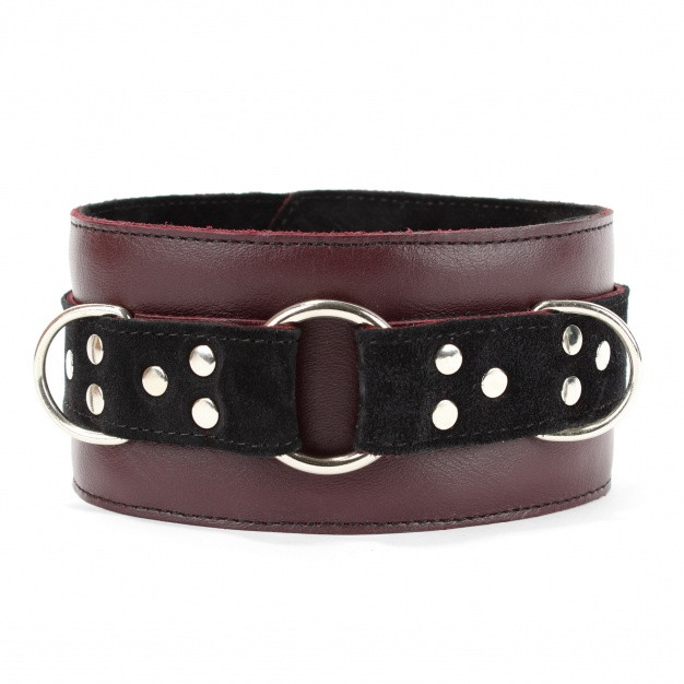Ошейник Lady's Arsenal Бордо из Кожи и Замши 67030ars