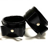 Наручники с бантиками из эко-кожи черные 50007ars