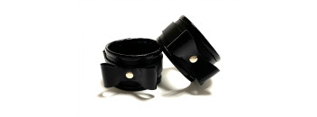 Наручники с бантиками из эко-кожи черные 50007ars