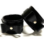 Наручники с бантиками из эко-кожи черные 50007ars