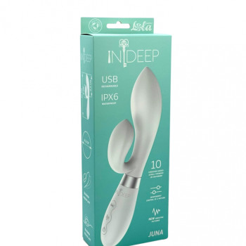 Перезаряжаемый вибратор Indeep PRO Juna White 7706-01indeep