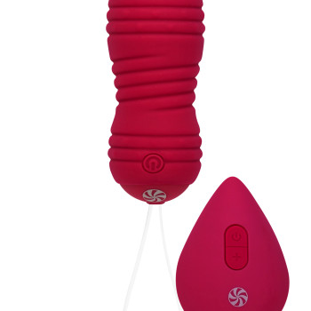 Виброшарики с циркуляцией на пульте управления Take it Easy Ray Wine Red 9021-12lola