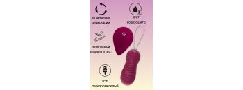 Виброшарики с циркуляцией на пульте управления Take it Easy Ray Wine Red 9021-12lola