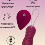 Виброшарики с циркуляцией на пульте управления Take it Easy Ray Wine Red 9021-12lola