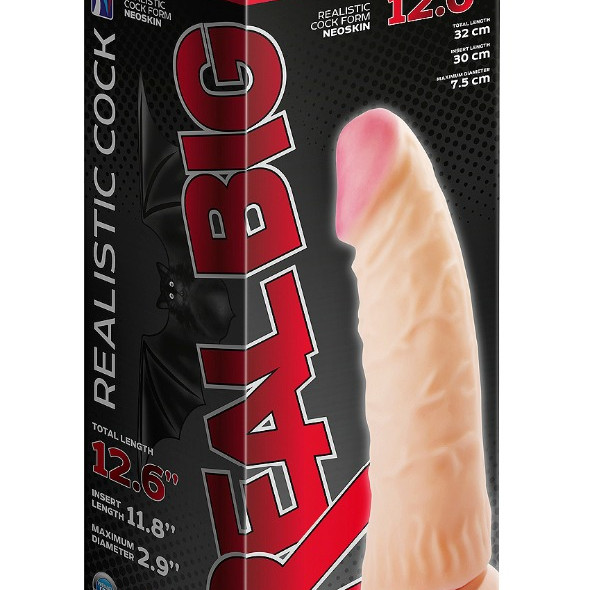 Реалистичный фаллоимитатор Супергигант с присоской в коробке 950203ru