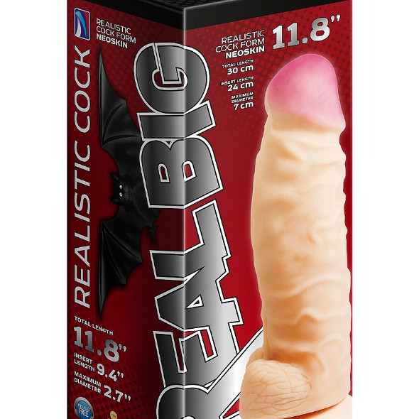 Реалистичный фаллоимитатор Супергигант с присоской в коробке 958103ru