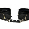 Наручники из эко-кожи черные  50014ars