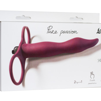 Вибронасадка для двойного проникновения Pure Passion Flirtini Wine red 1204-02lola