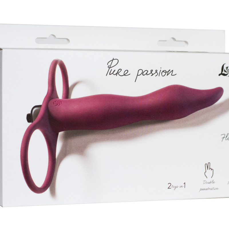 Вибронасадка для двойного проникновения Pure Passion Flirtini Wine red 1204-02lola