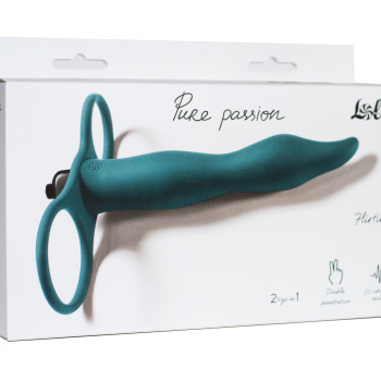 Вибронасадка для двойного проникновения Pure Passion Flirtini Green 1204-03lola
