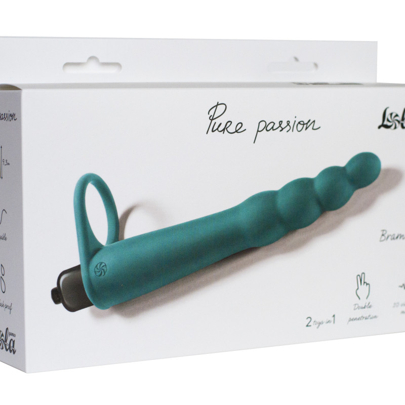 Вибронасадка для двойного проникновения Pure Passion Bramble Green 1201-03lola