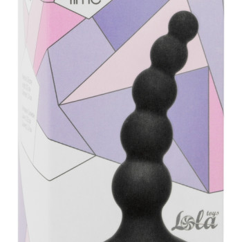 Анальная пробка Ribbed Plug Black 4108-03Lola