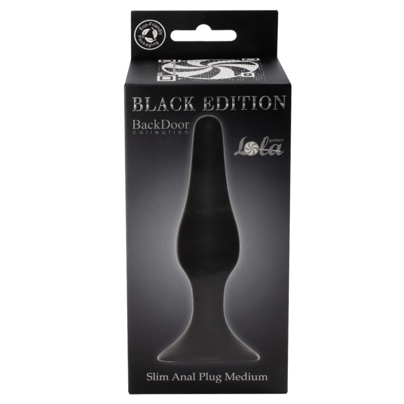 Анальная пробка Slim Anal Plug Medium Black 4206-01Lola
