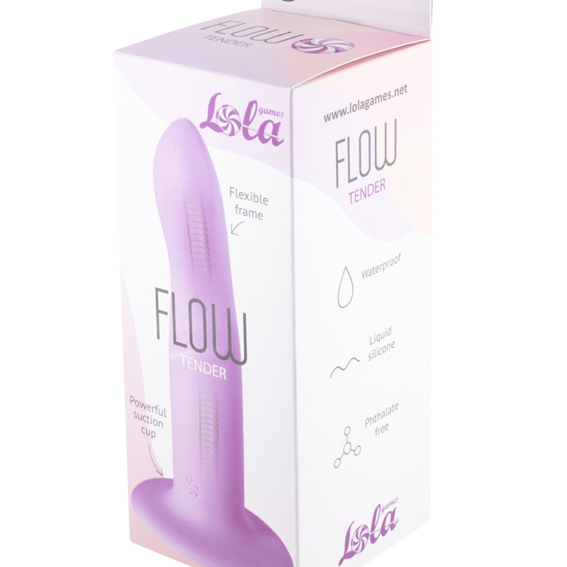 Гнущийся нереалистичный дилдо Flow Tender 2042-01lola