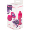 Анальная пробка Emotions Cutie Medium Pink dark purple crystal 4012-02Lola