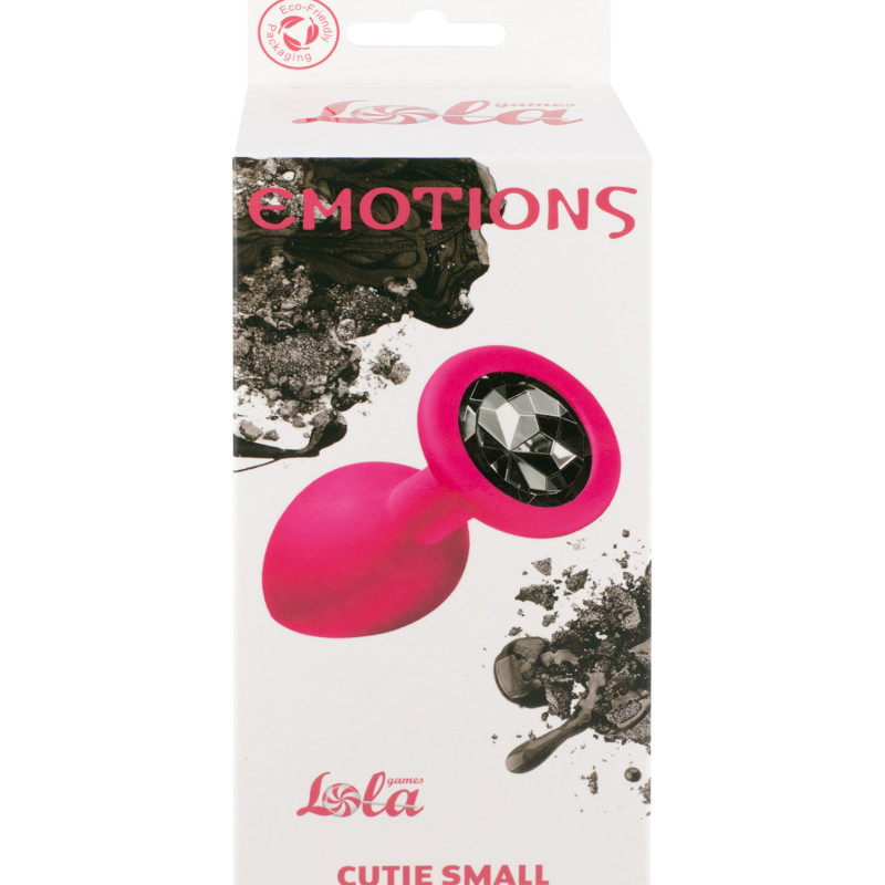 Анальная пробка Emotions Cutie Small Pink black crystal 4011-02Lola